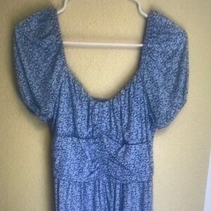Hollister Blue Ruffled Tiered Sundress